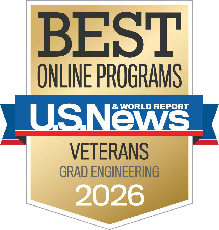 2026 Best Online Graduate Engineering Program for Veterans badge
